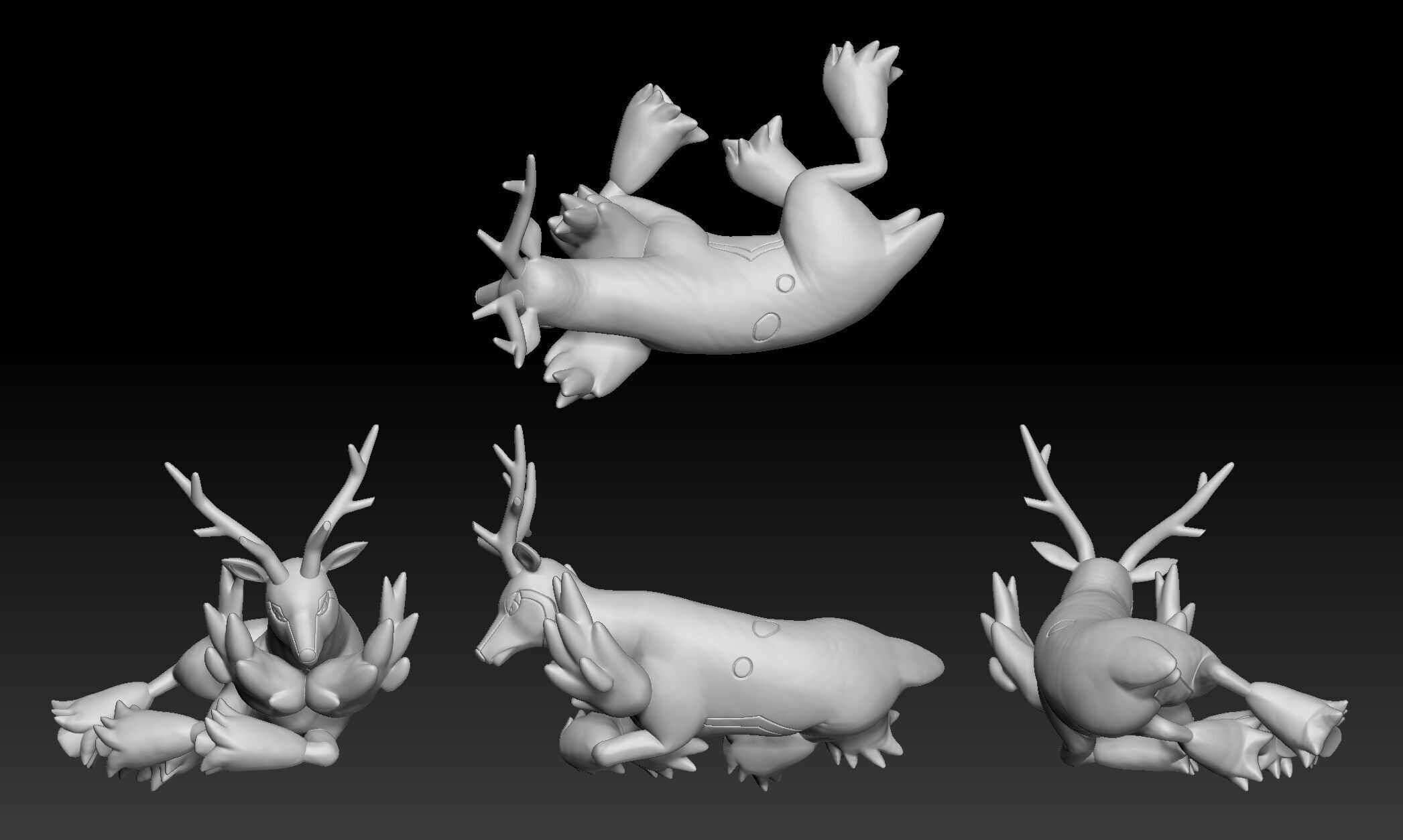 Pokemon Deerling Sawsbuck Winter 3D print model_2