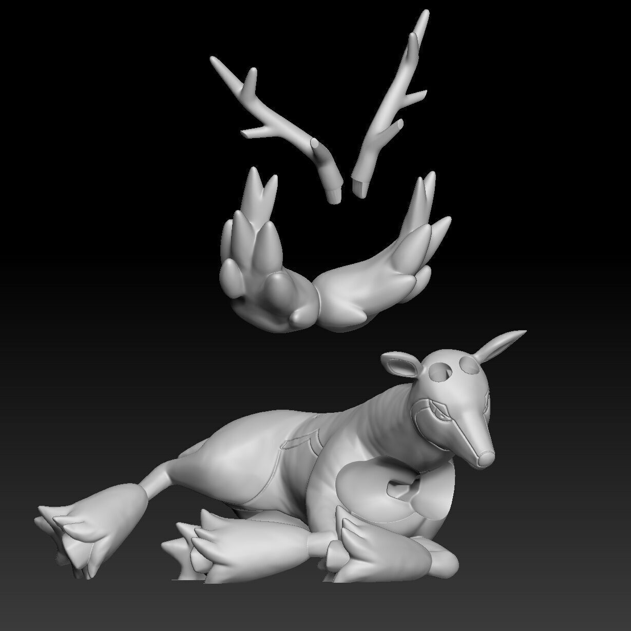 Pokemon Deerling Sawsbuck Winter 3D print model_4