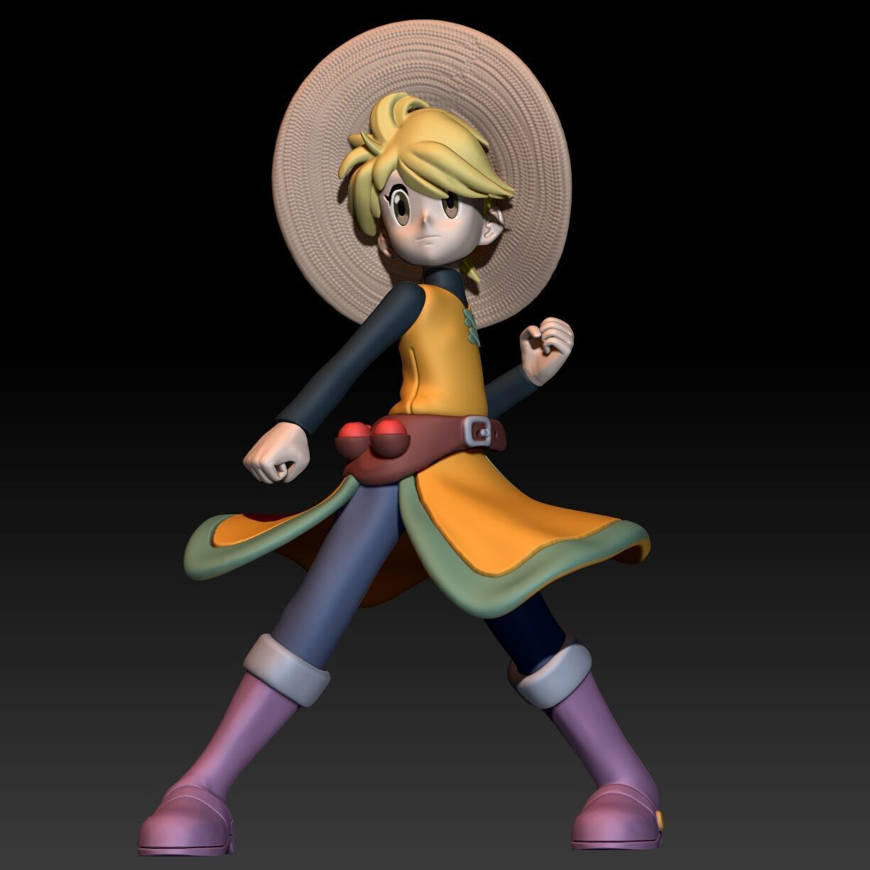 Pokemon Trainer Yellow 3D print model_1