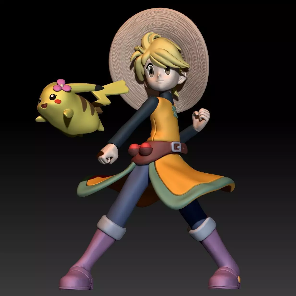 Pokemon Trainer Yellow 3D print model_0