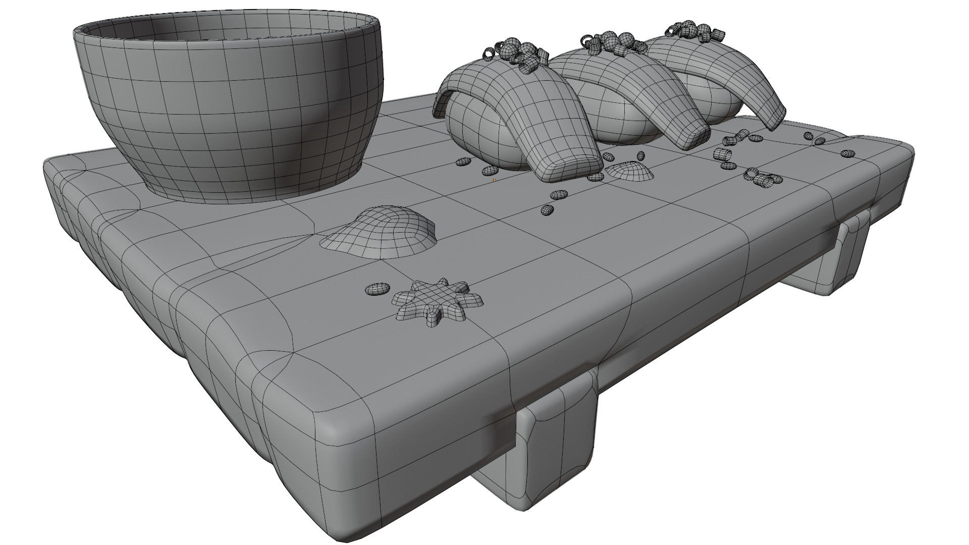 Salmon Sushi Set 3D model_9