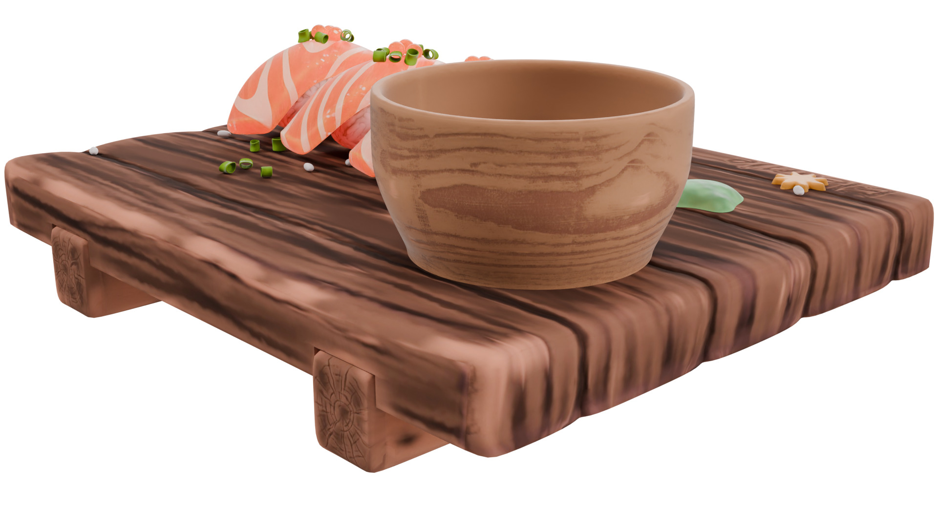 Salmon Sushi Set 3D model_6