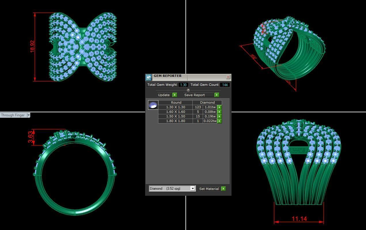 Best Solitare Ring 3DM STL Ready Print R16 3D print model_4