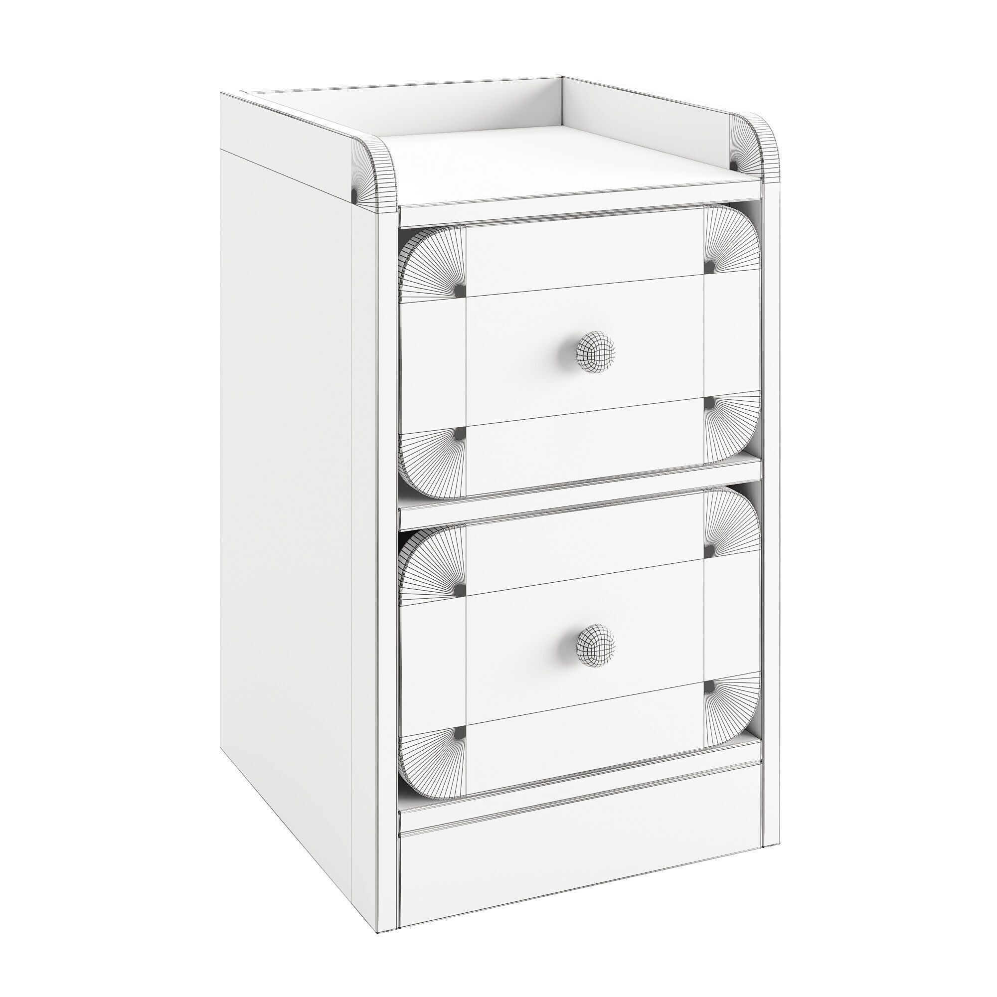 Litfad - Scandinavian Bedside Cabinet 3D model_3