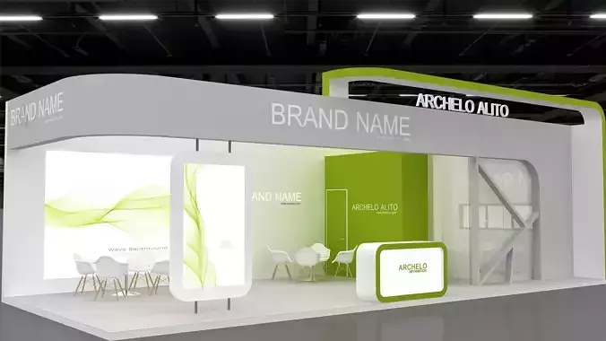 exhibition booth stand 3d model tradeshow 3D model