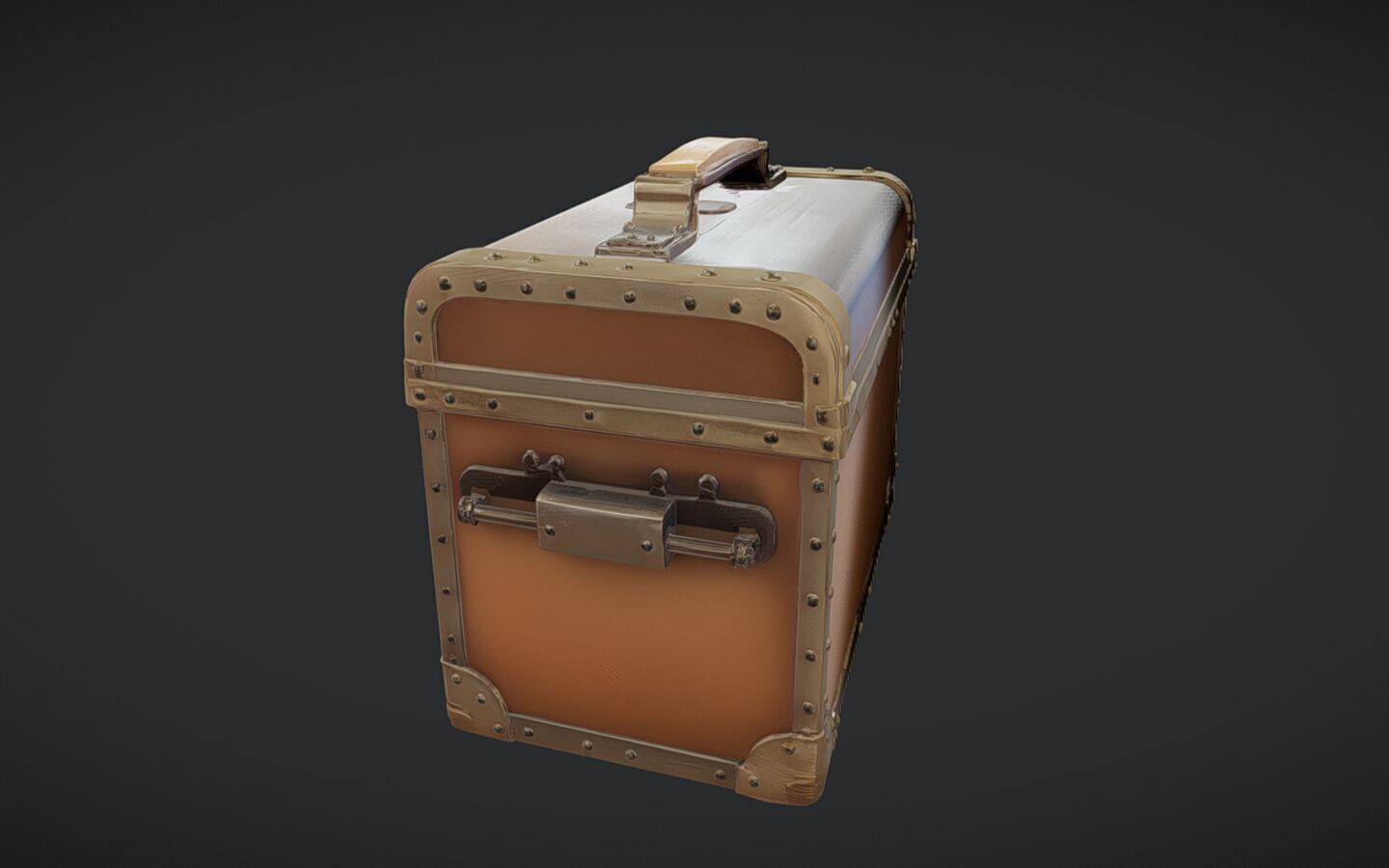 vintage metal-bound storage ches 3D model_3