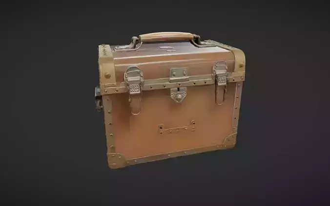 vintage metal-bound storage ches