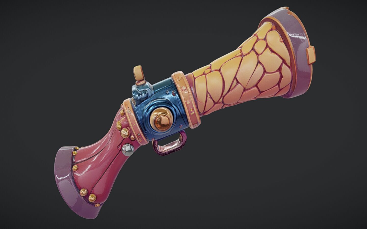 toon gun  3D model_3