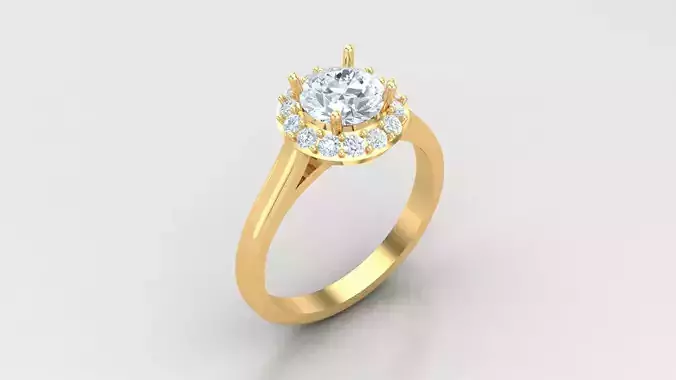 Solitare  Ring 3DM STL Ready Print WM1  84