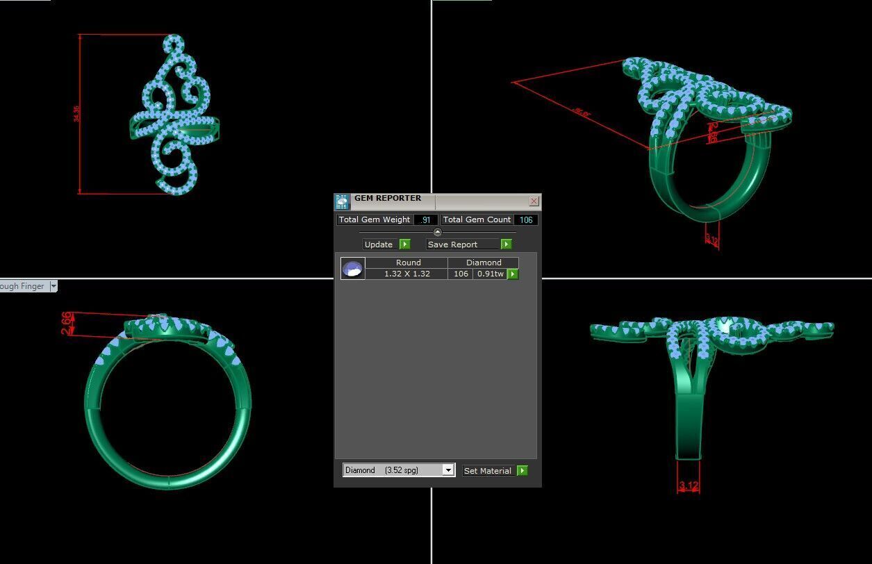 Solitare Ring 3DM STL Ready Print WM1 8 3D print model_4