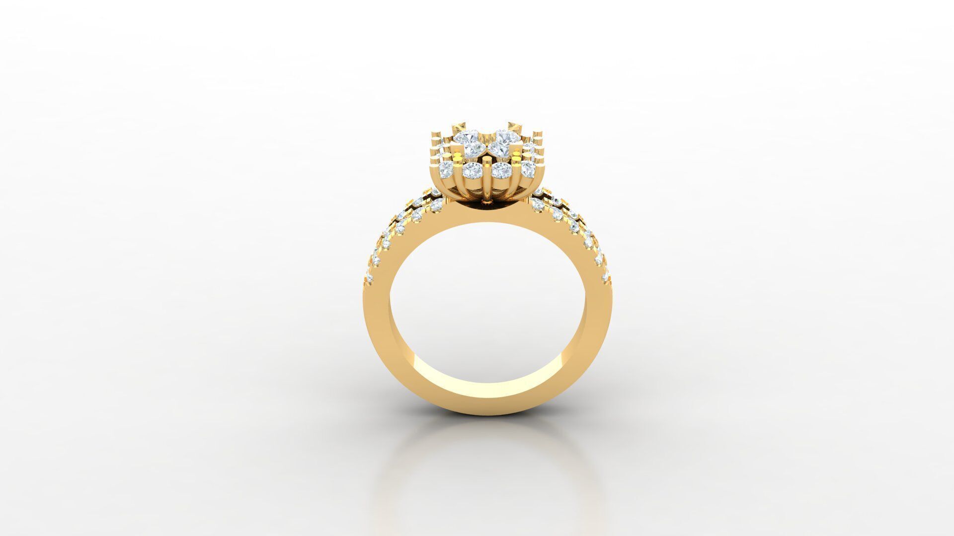 Solitare  Ring 3DM STL Ready Print WM1  73 3D print model_3