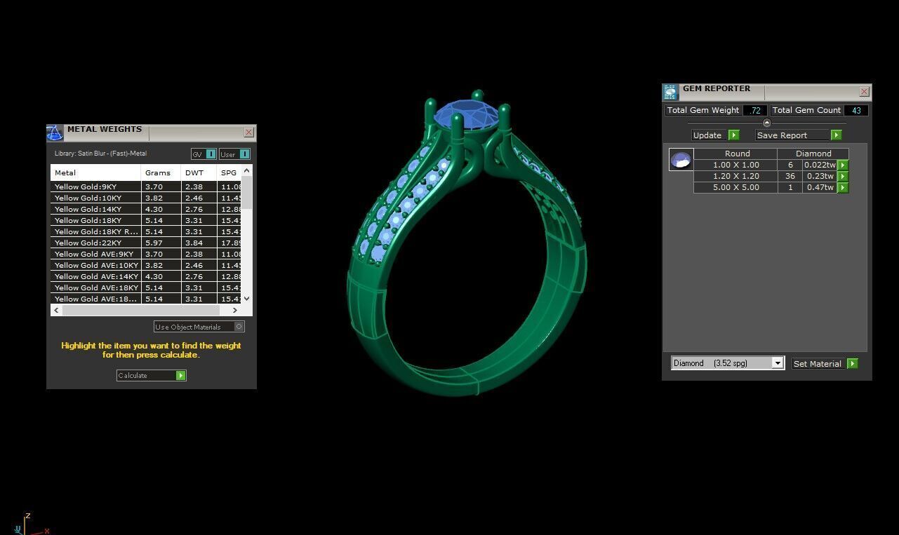 Solitare Ring 3DM STL Ready Print WM1 51 3D print model_6