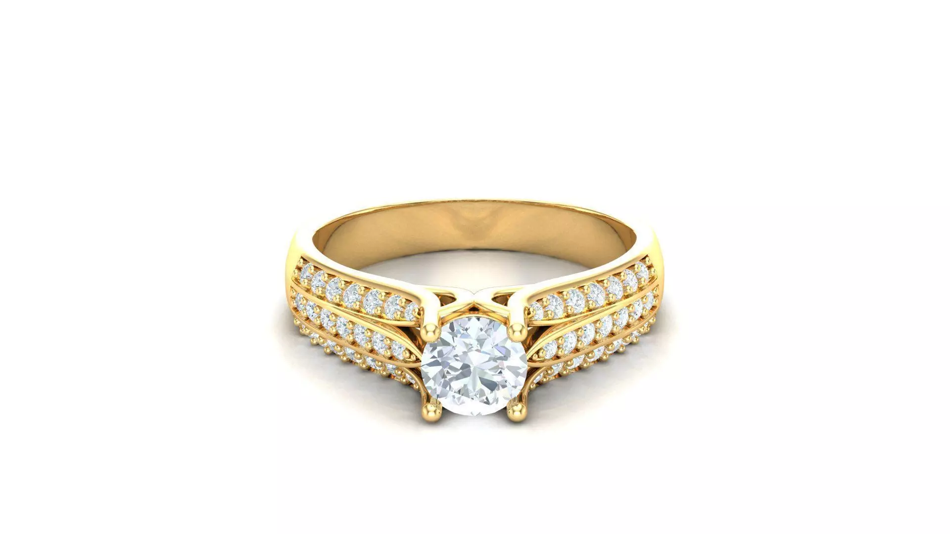 Solitare Ring 3DM STL Ready Print WM1 51 3D print model_0