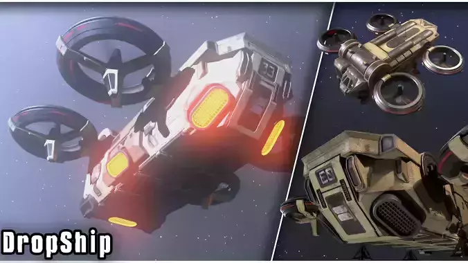 Dropship 3D model