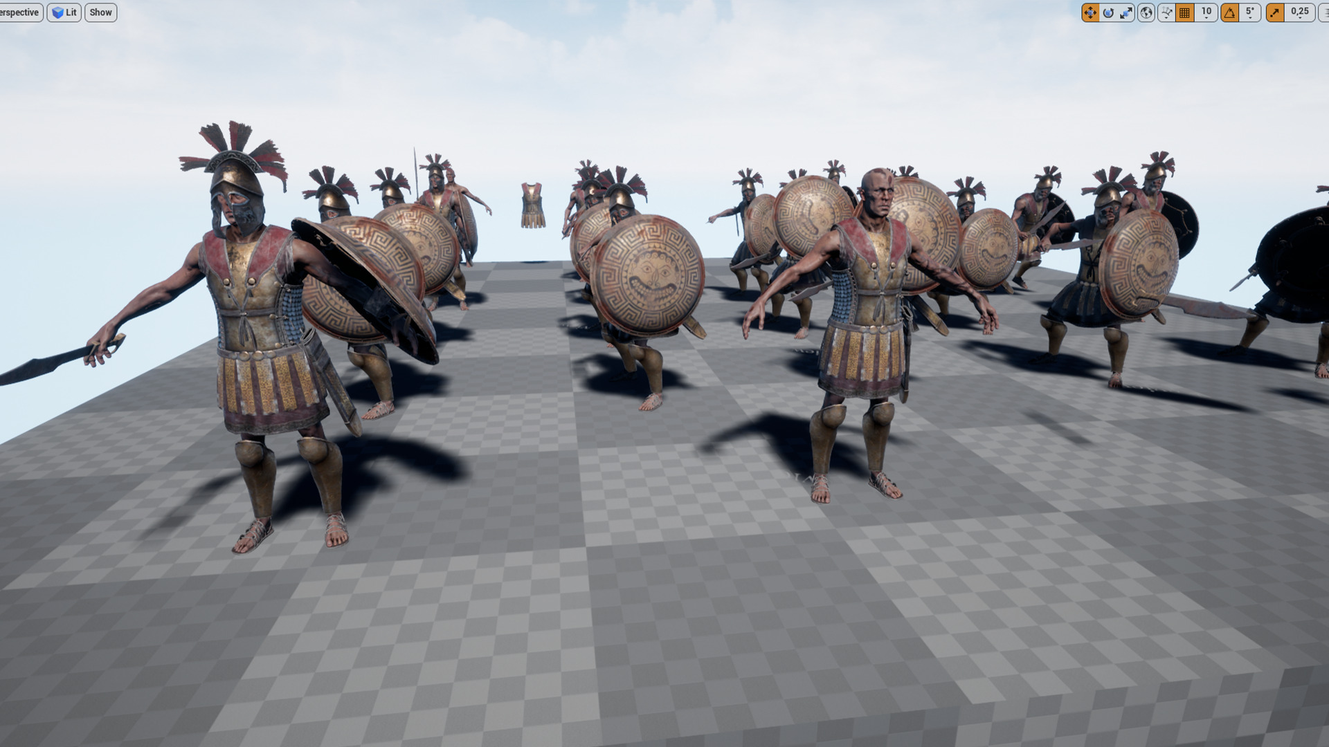 SPARTAN UNDEAD COMANDER  Low-poly 3D model_17