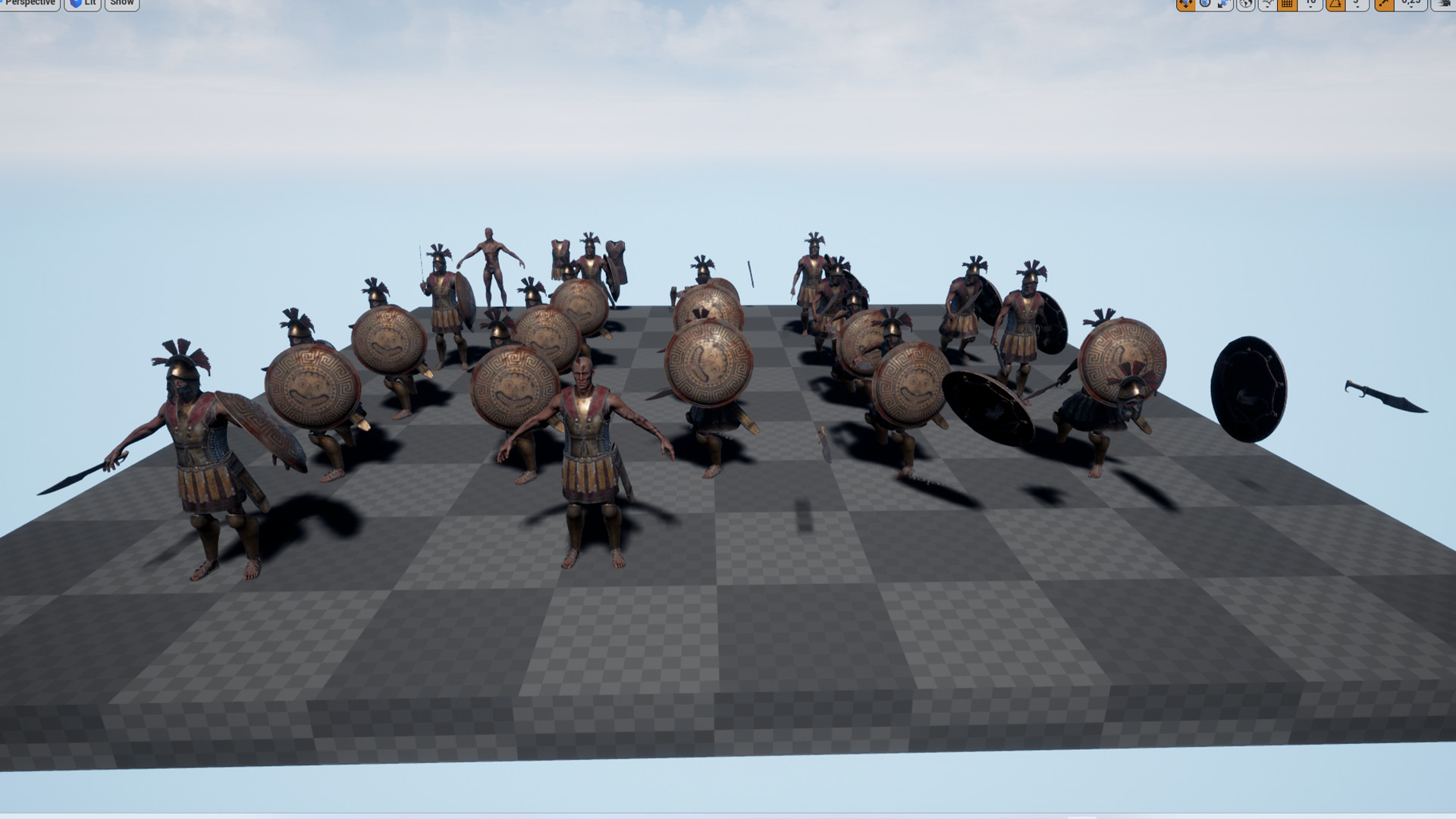 SPARTAN UNDEAD COMANDER  Low-poly 3D model_15