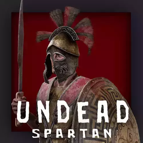 SPARTAN UNDEAD COMANDER  Low-poly 3D model