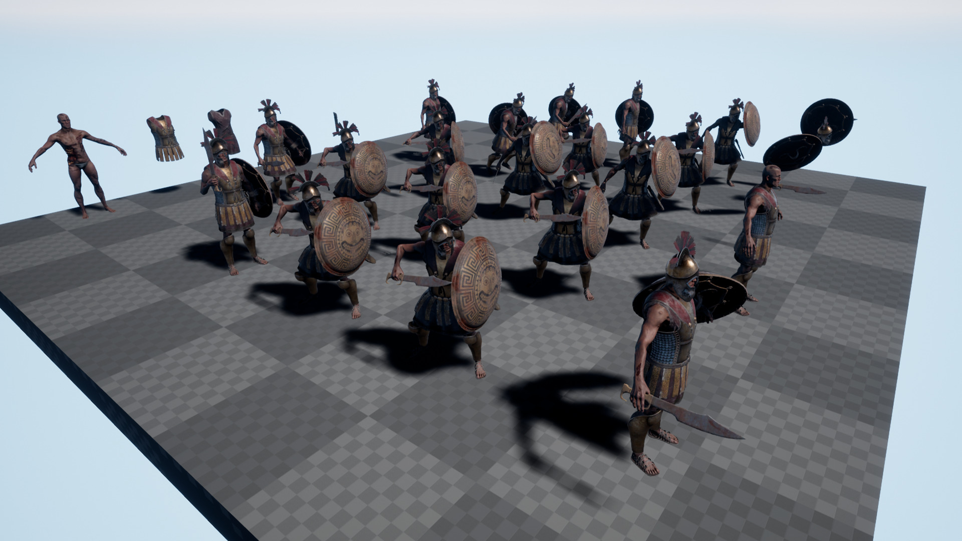 SPARTAN UNDEAD COMANDER  Low-poly 3D model_13