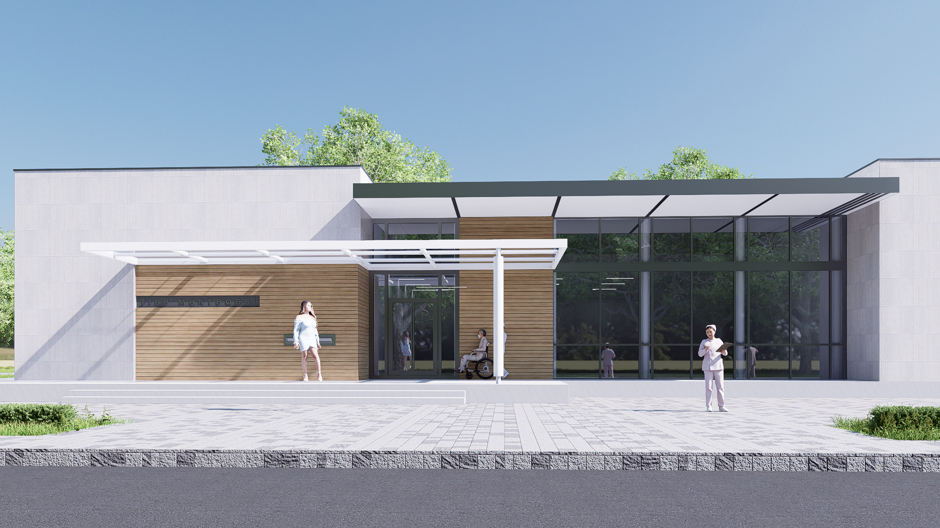 hospital Low-poly 3D model_5