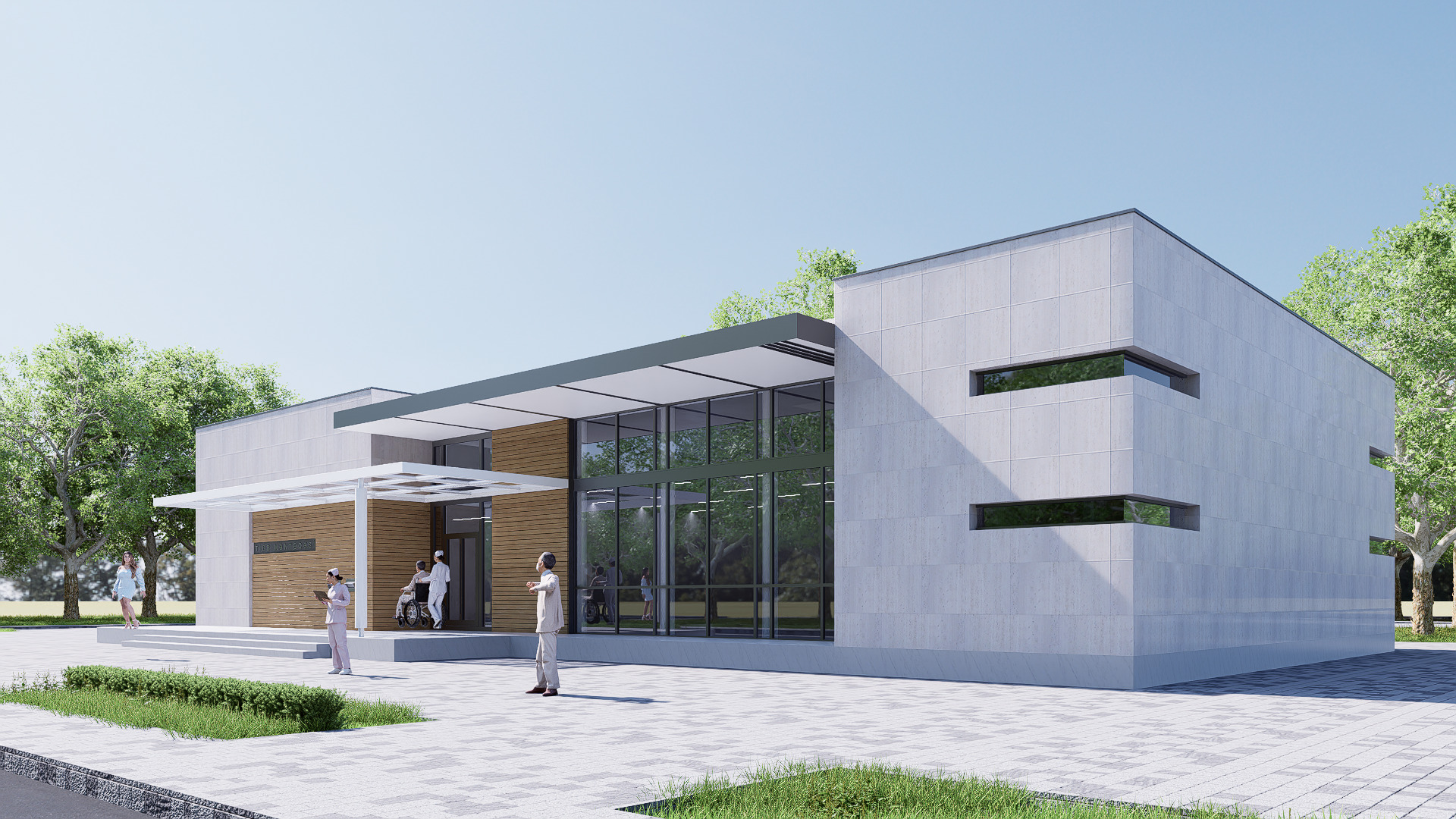 hospital Low-poly 3D model_3