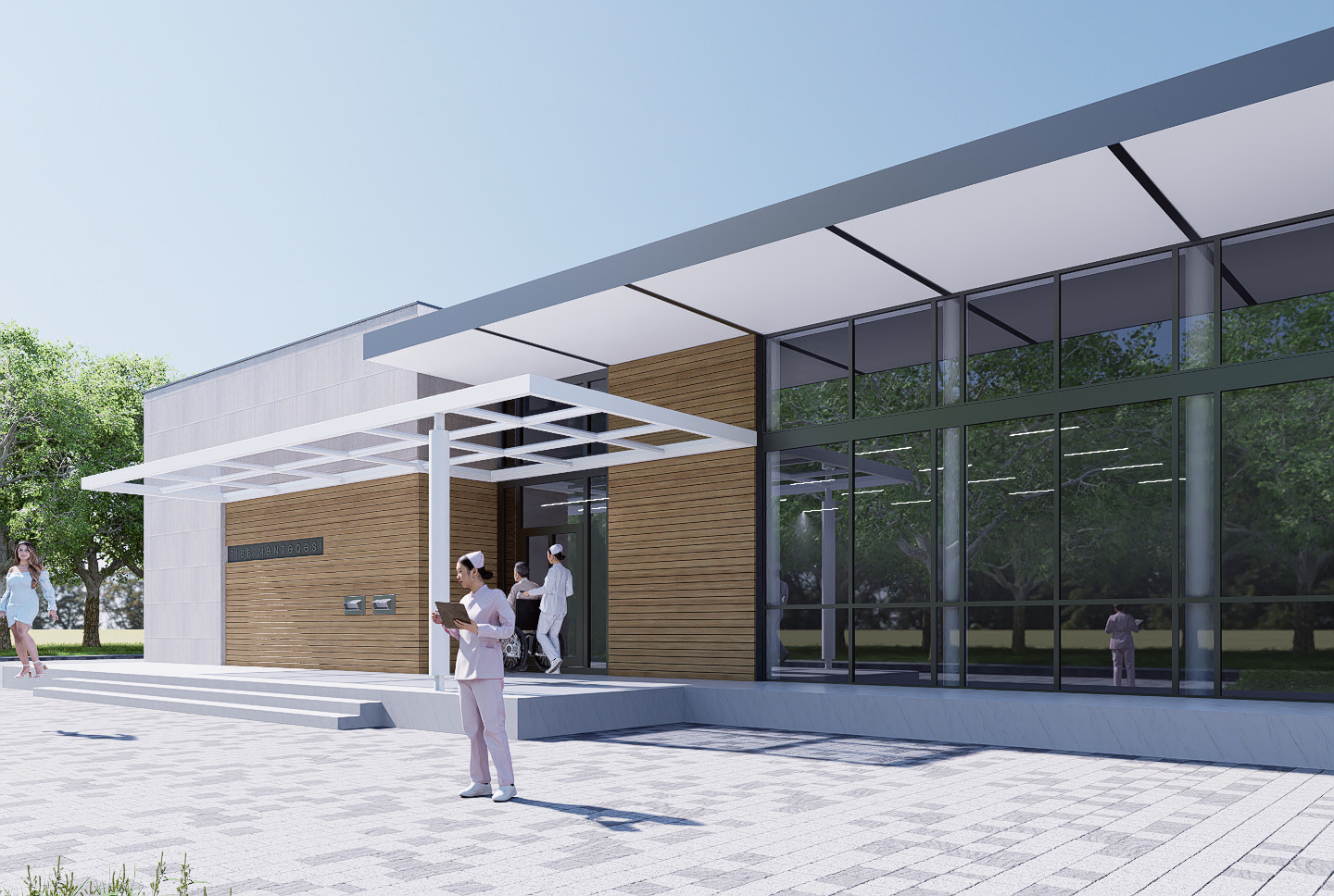 hospital Low-poly 3D model_2