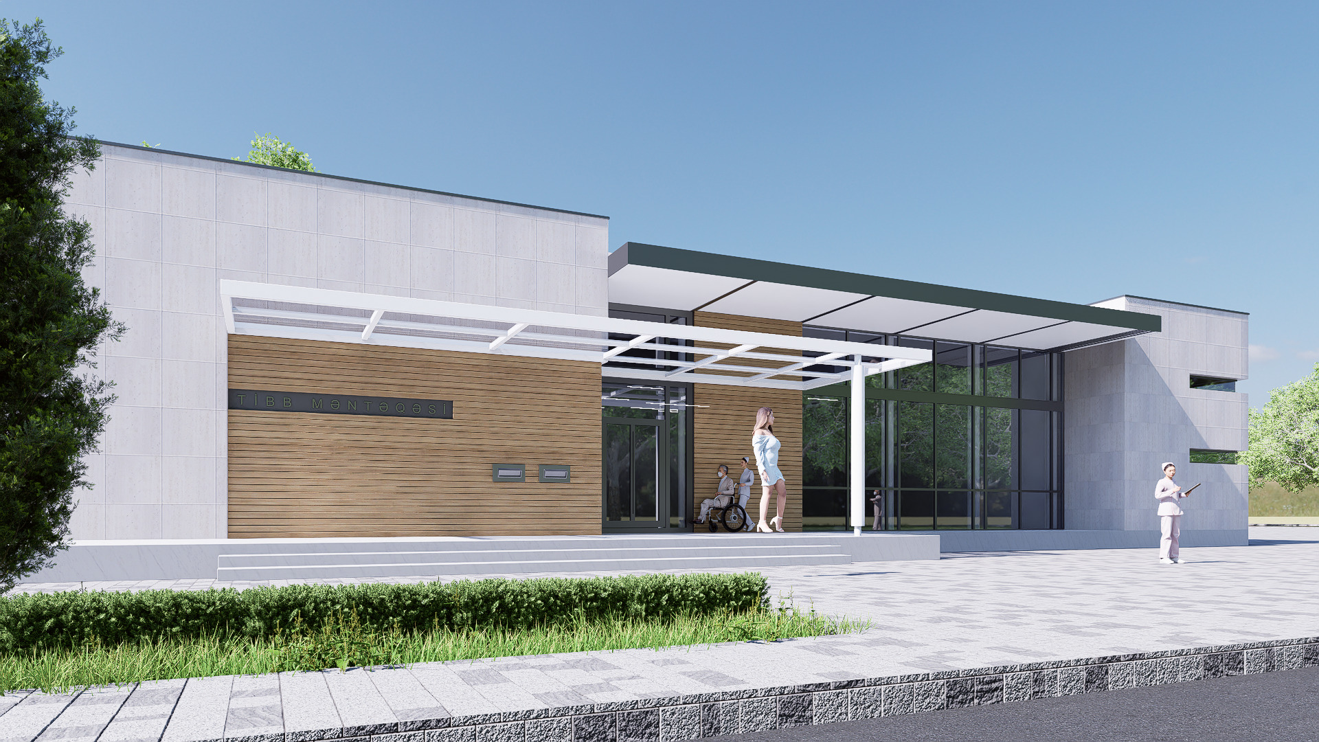 hospital Low-poly 3D model_1