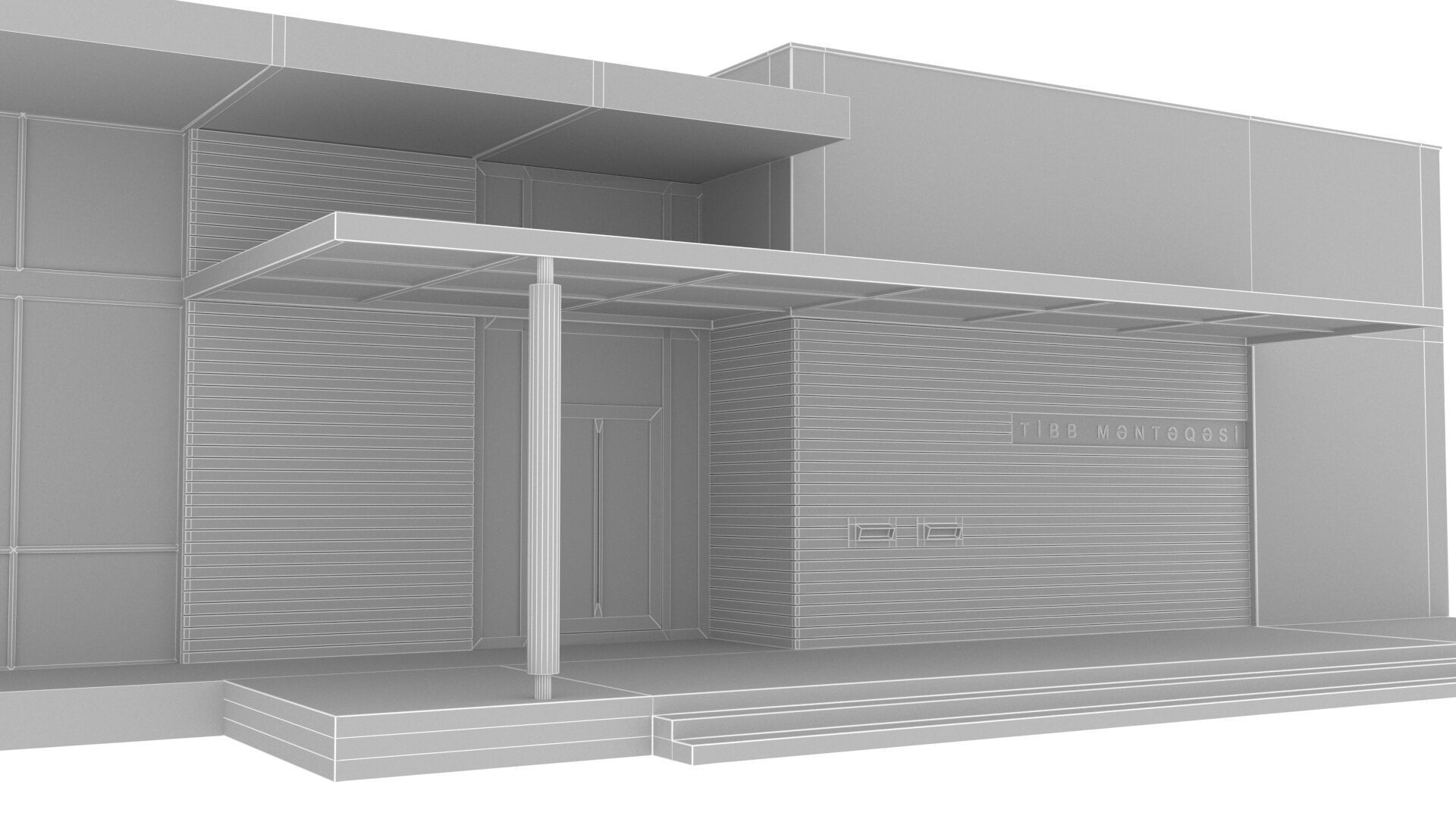 hospital Low-poly 3D model_7