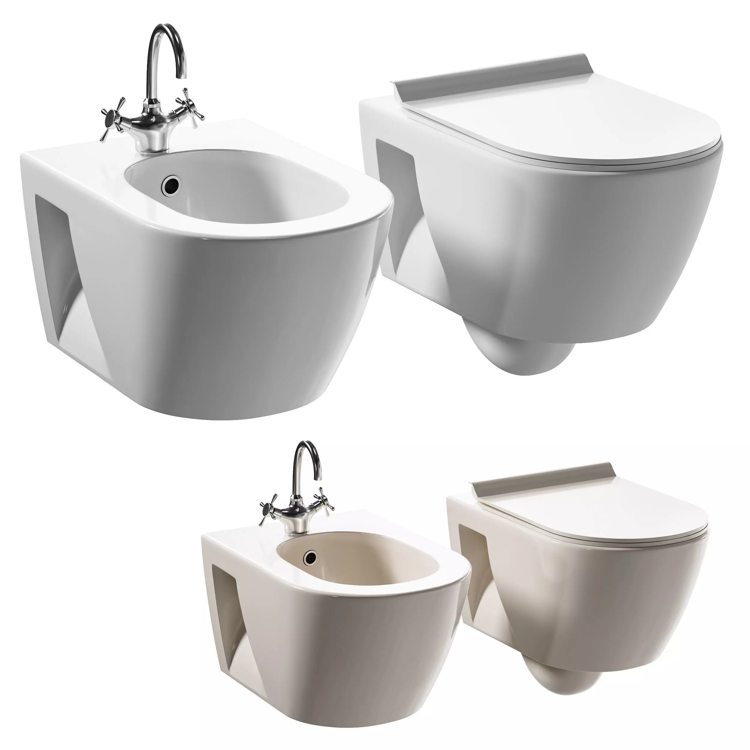 Wc Pura and Bidet Pura 3D model_0