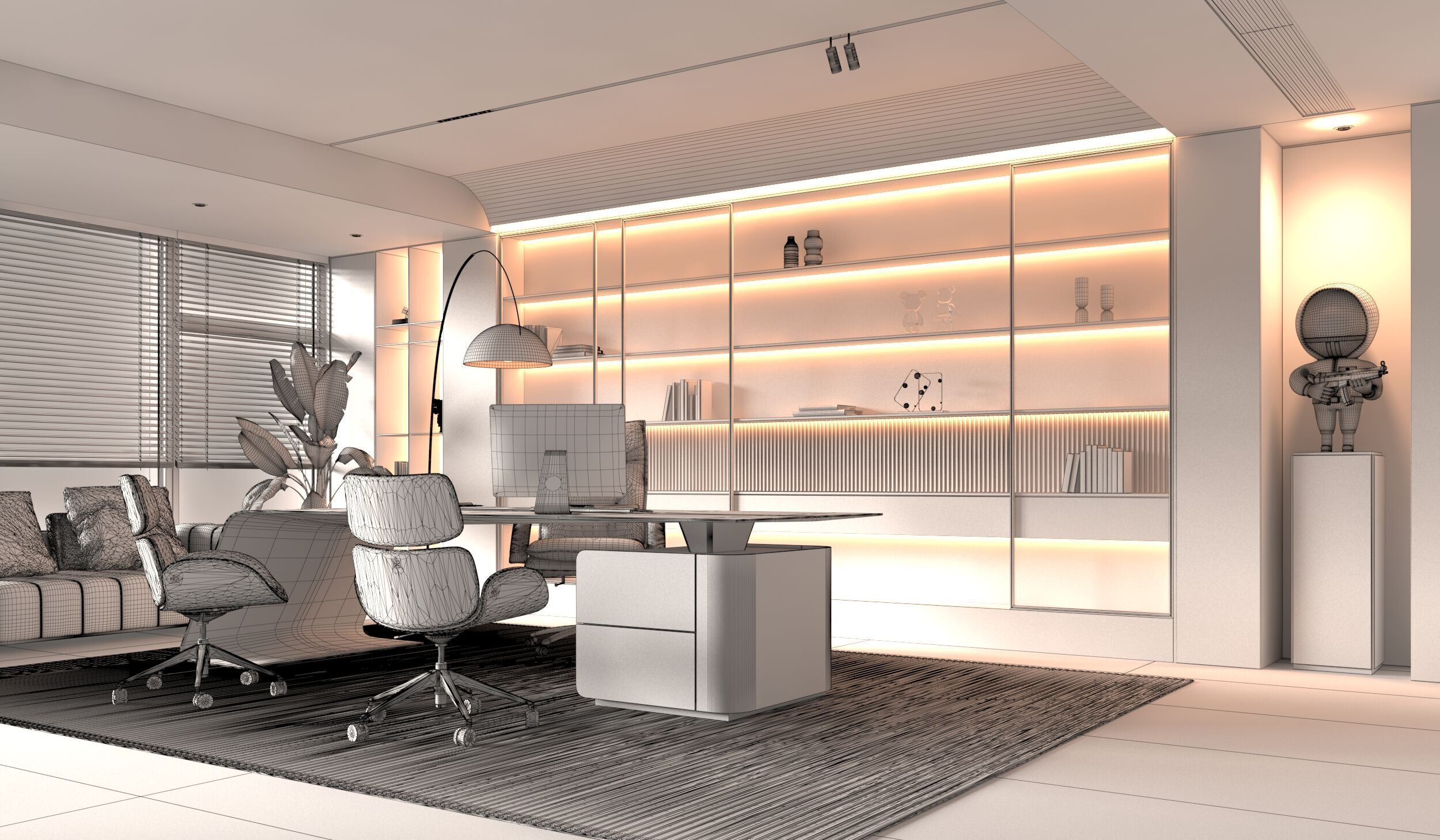 Office Interior  3D model_3