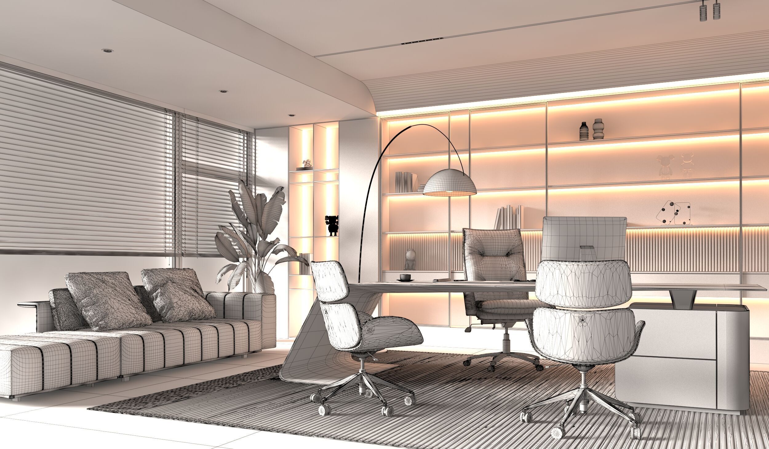 Office Interior  3D model_5