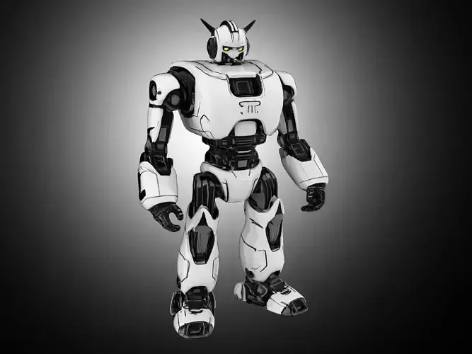 Robot Shaped Low-poly 3D model