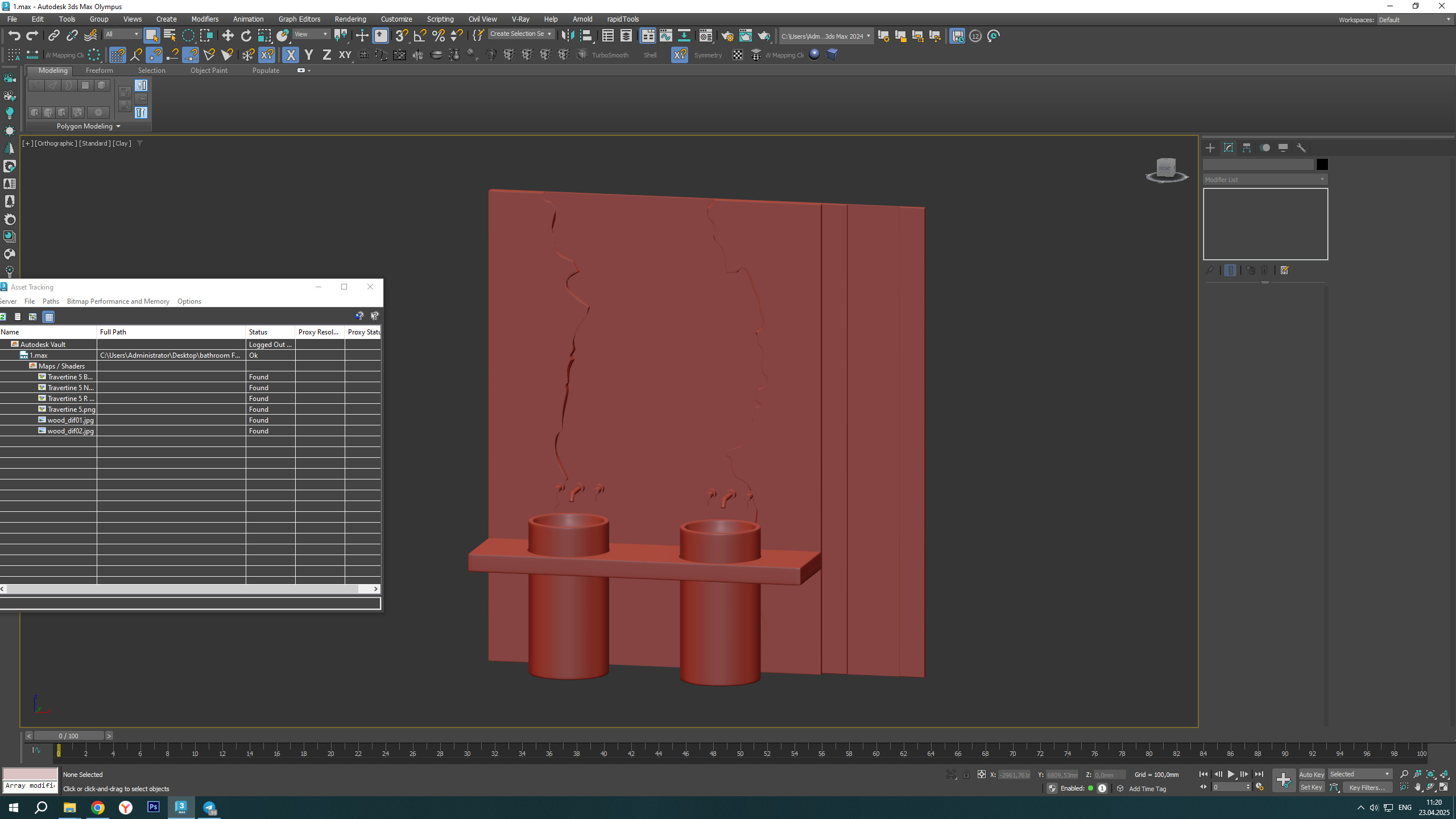 Bathroom furniture Low-poly 3D model_7