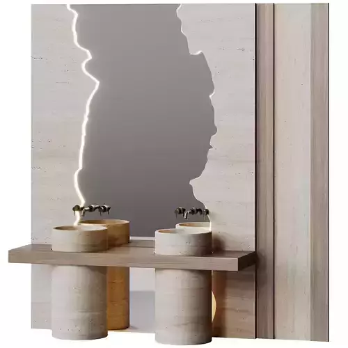 Bathroom furniture Low-poly 3D model