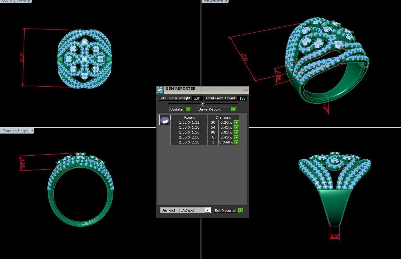 Solitare  Ring 3DM STL Ready Print WM1  41 3D print model_5