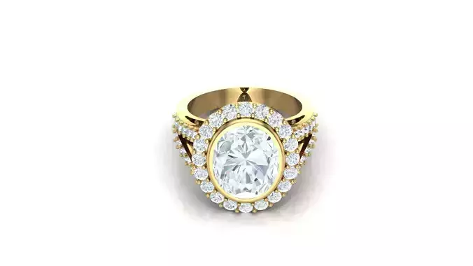 Solitare  Ring 3DM STL Ready Print WM1  33