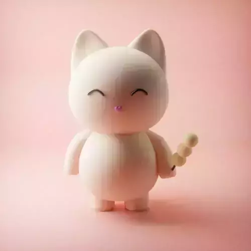 3 Different Cute Cat Model