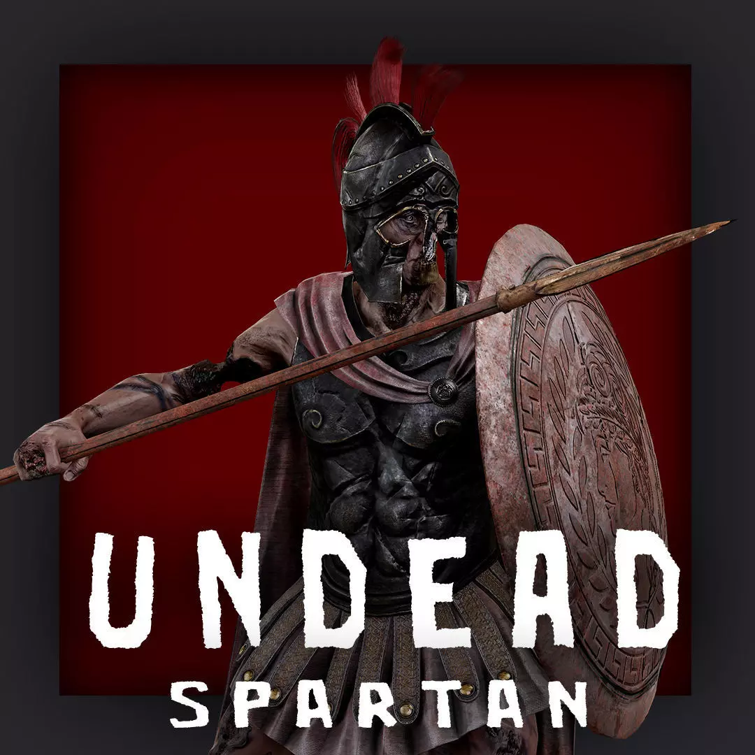 SPARTAN UNDEAD H HOPLITE  Low-poly 3D model_0