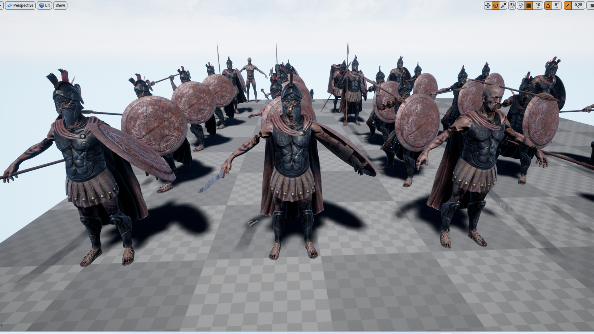 SPARTAN UNDEAD H HOPLITE  Low-poly 3D model_16