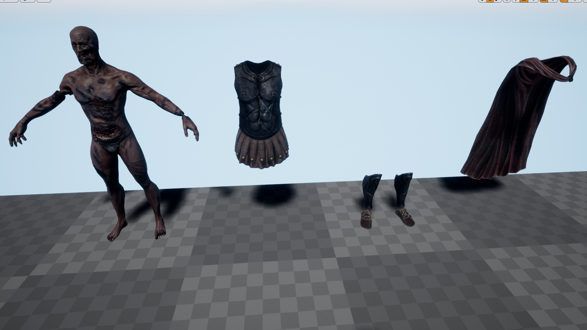 SPARTAN UNDEAD H HOPLITE  Low-poly 3D model_15