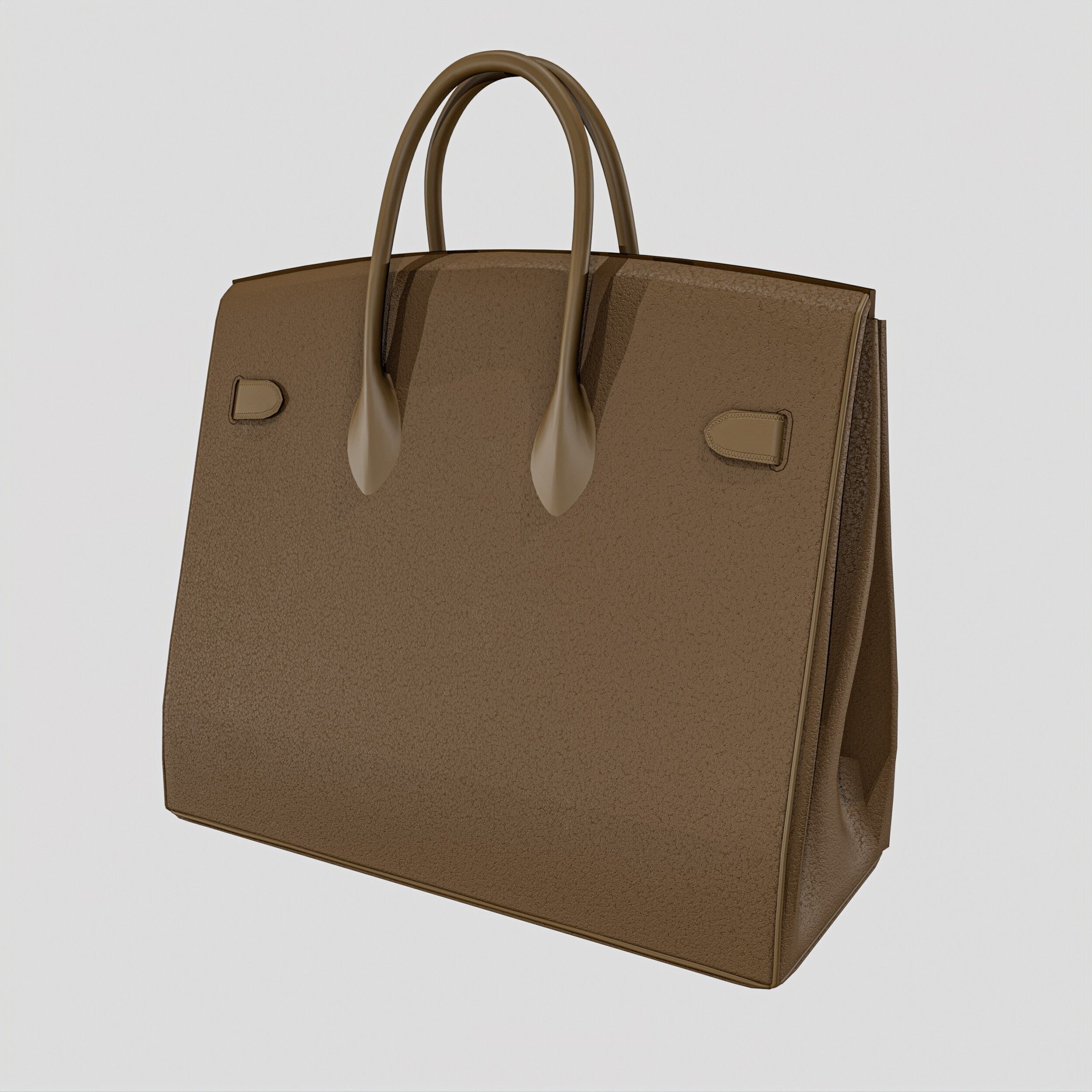 Women Handbag  4 Colors Low-poly 3D model_12