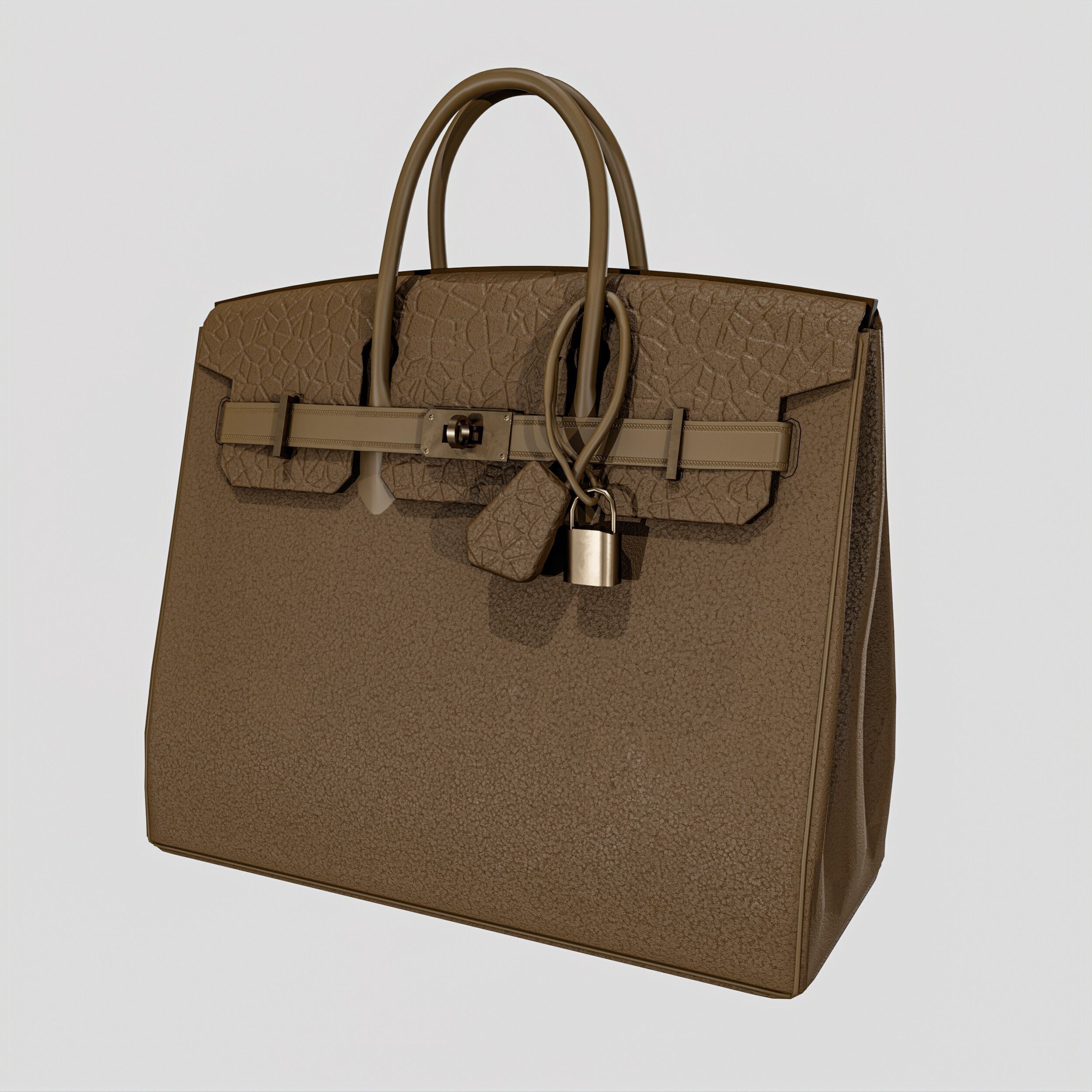 Women Handbag  4 Colors Low-poly 3D model_4