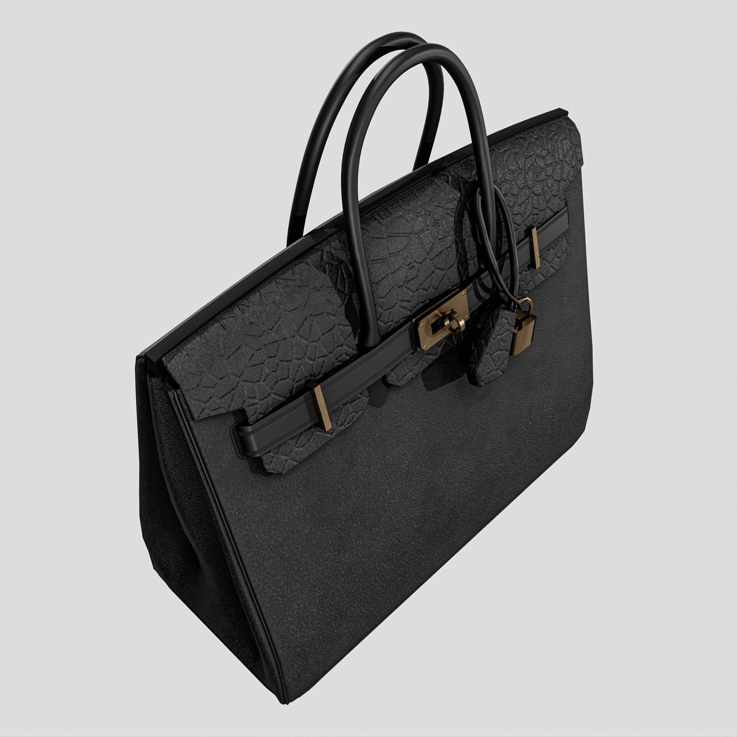 Women Handbag  4 Colors Low-poly 3D model_11