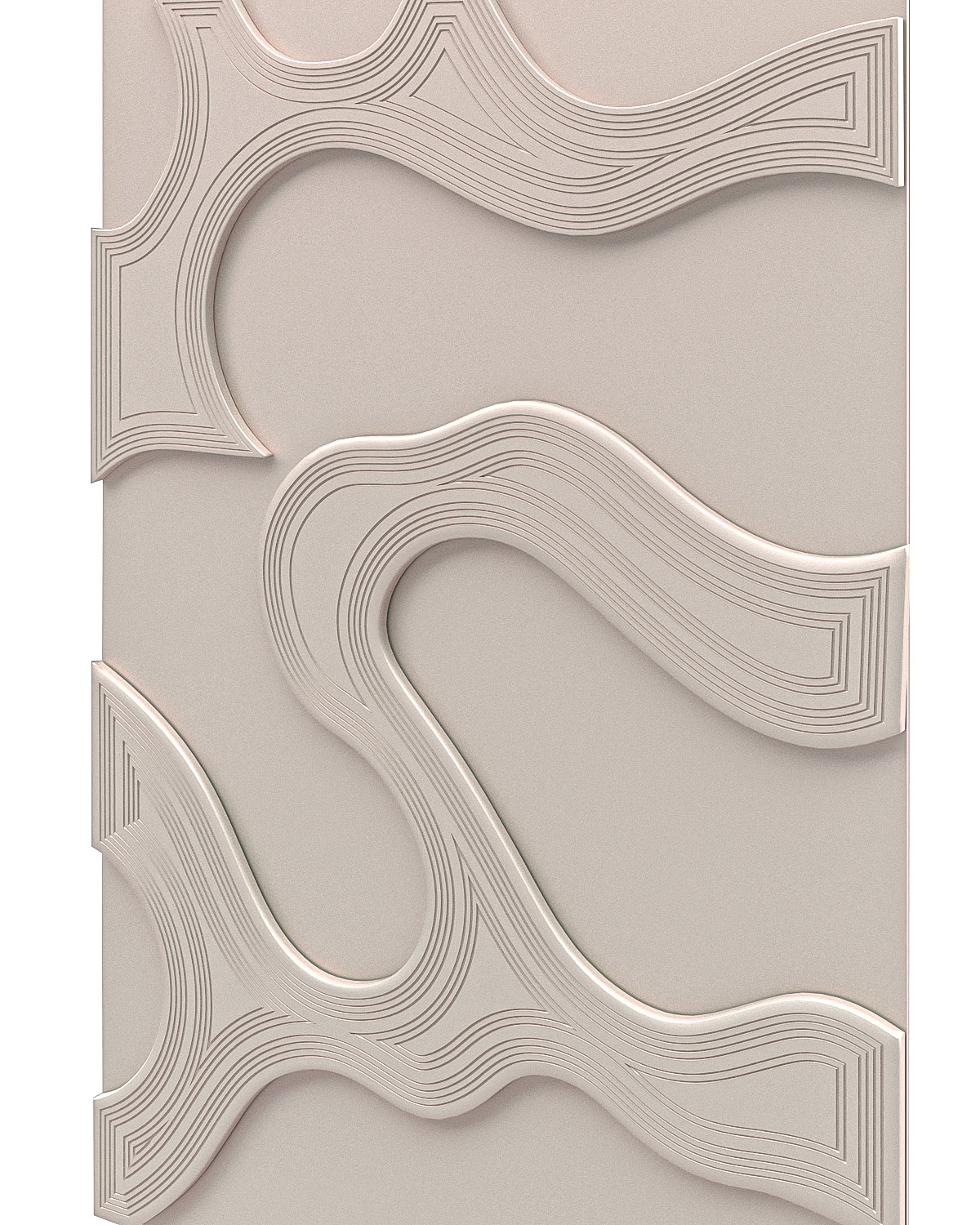 Organic wall decor 3D model_2