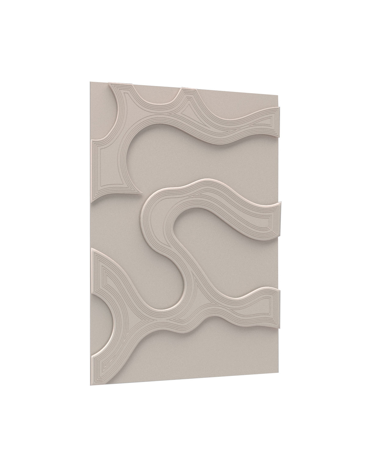 Organic wall decor 3D model_1