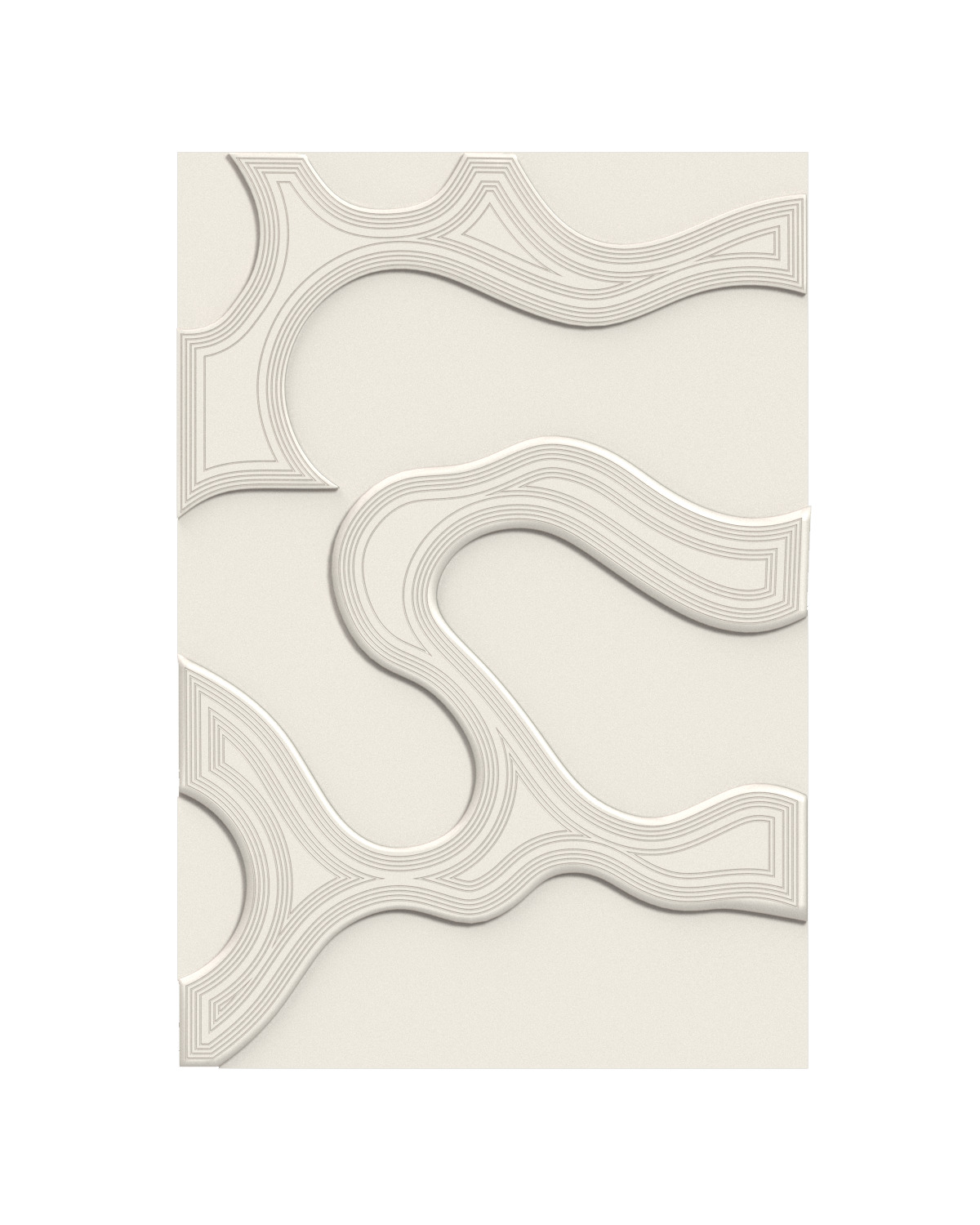 Organic wall decor 3D model_4