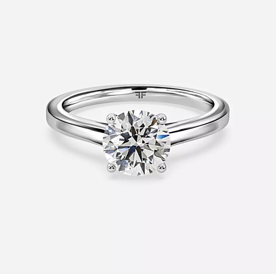 Solitaire Engagement Ring   05 3D print model_0