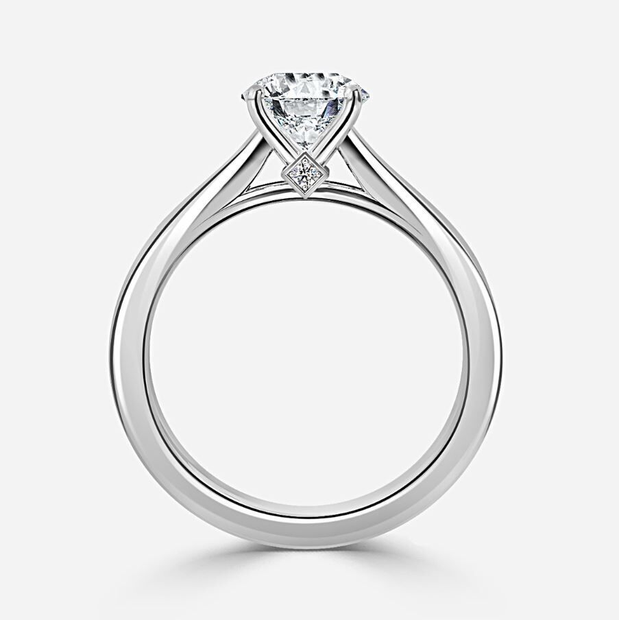 Solitaire Engagement Ring   05 3D print model_1
