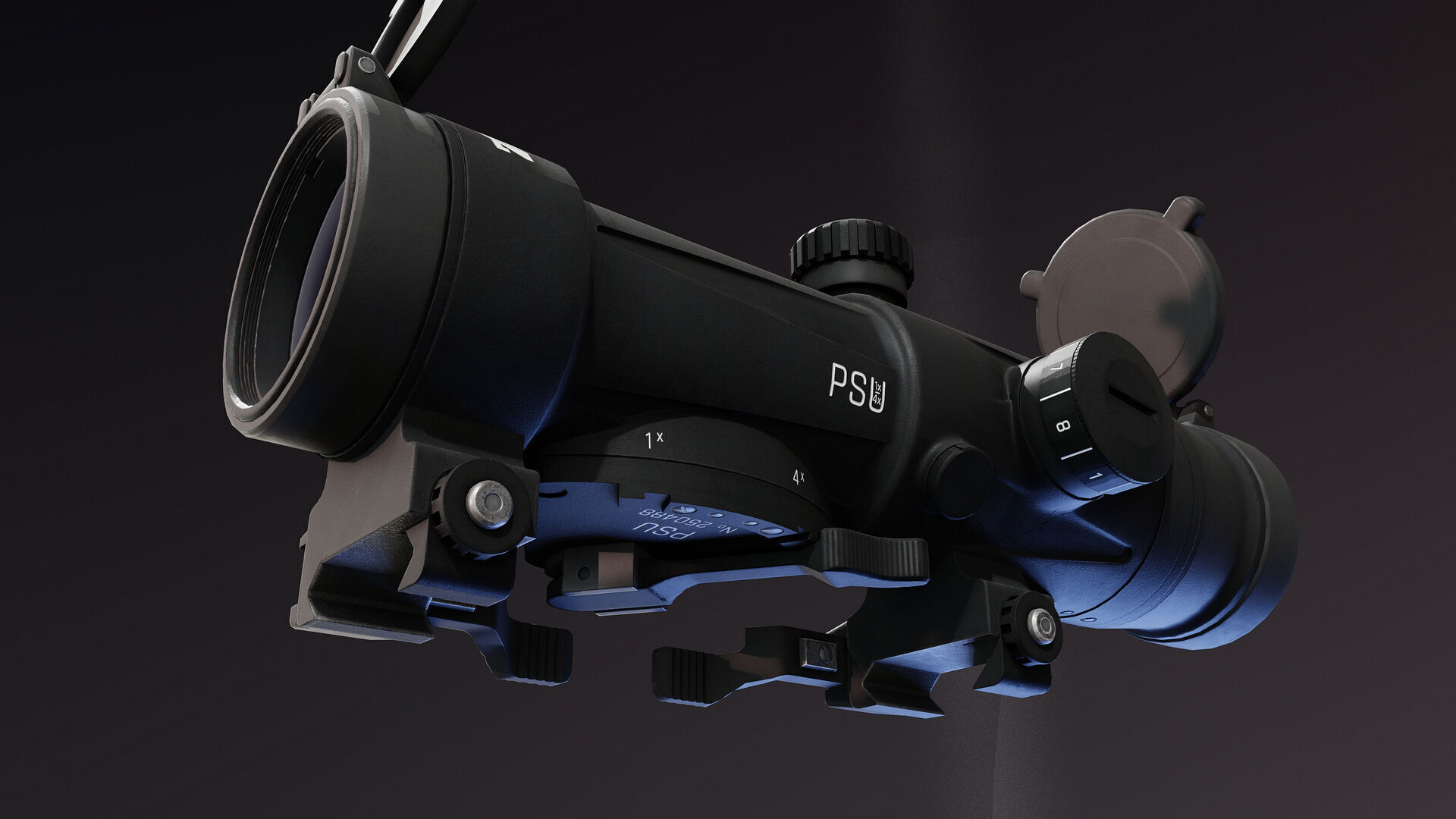 PSU 1x 4x Scope Low-poly 3D model_5