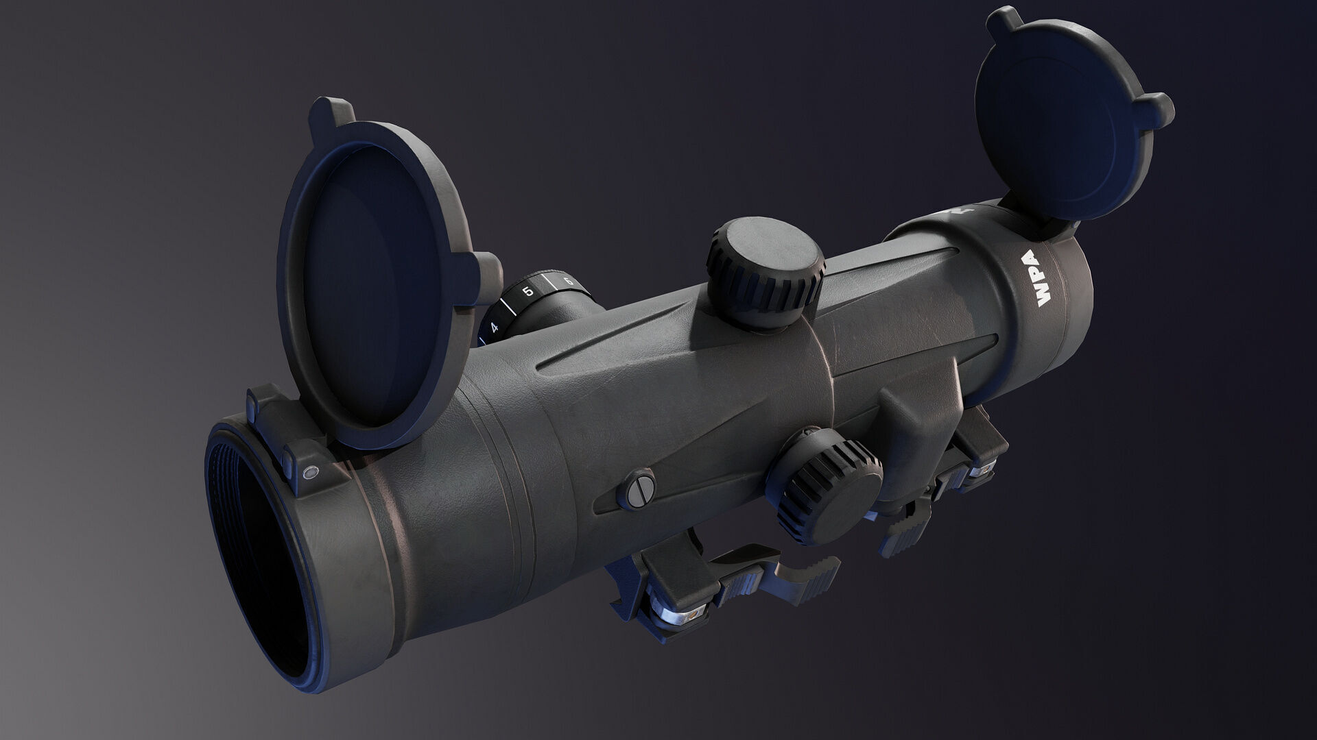 PSU 1x 4x Scope Low-poly 3D model_6