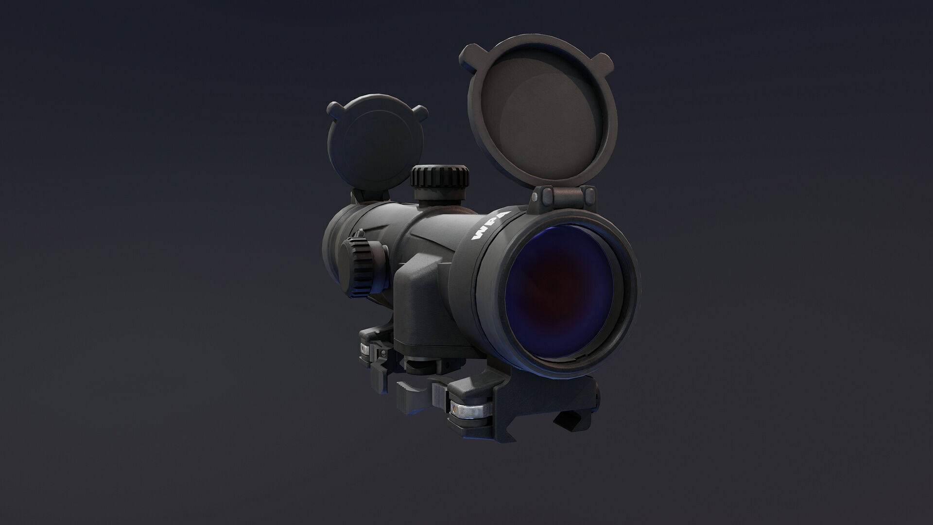PSU 1x 4x Scope Low-poly 3D model_2